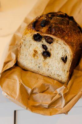 half a raisin loaf (from our neighbor)