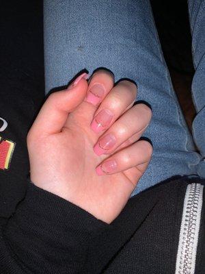 french tip acrylic nails