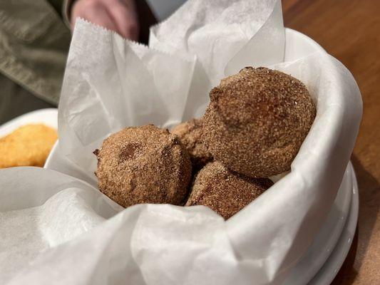 Cinnamon sugar donut holes *hot and fresh