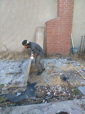 Taking down concrete plaster walls