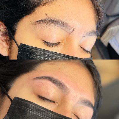 First time brow shaping