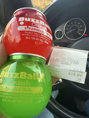 Buzzballs tequila Rita 200ml for 10.49 each