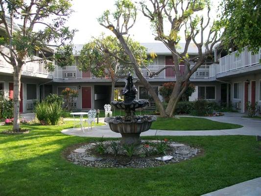 courtyard water fountain