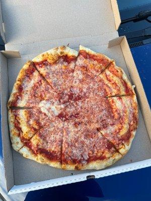 They called this a large pepperoni.  this is not a photoshop it is what they sent me home with.  Never again.