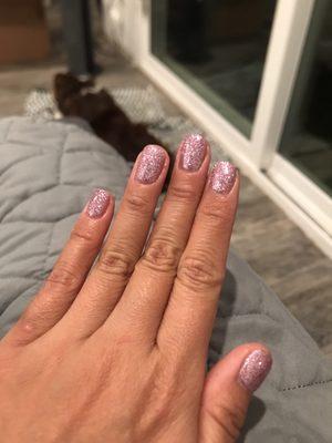 Biogel mani in color "Purple Spark"