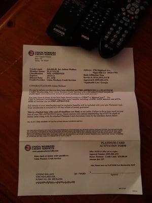 Letter from scam