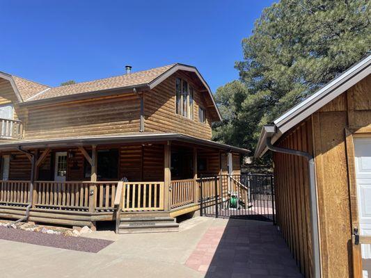 This is a home in Heber, AZ. this is what it looked like before the sandblasting.