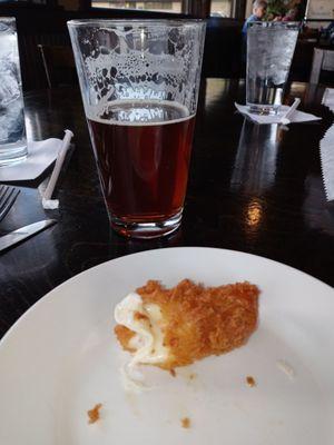 Grainworks beer, FABULOUS fried cheese.