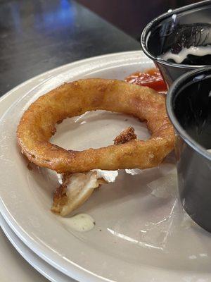 Gooey undercooked onion rings