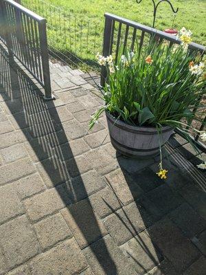 Patio area and beginning of stairway (done)