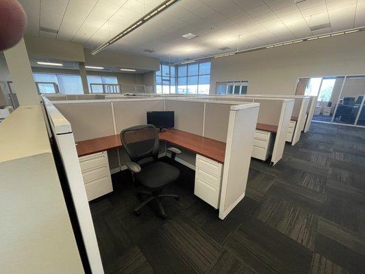 Steelcase cubicles 6x6 with two pedestals powered. $750.00