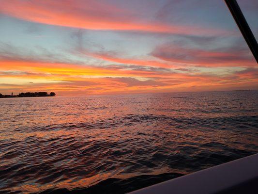 Sunsets are just a little better on a boat!