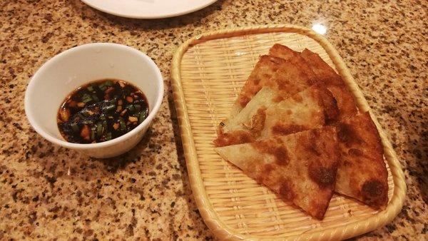 Scallion Pancakes with Sauce