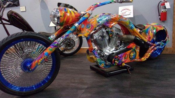 Rolling art built by Rick Fairless in the custom gallery