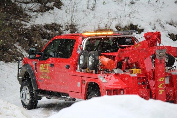 Always carry kitty litter during the winter. This will get you more traction when it's icy out.