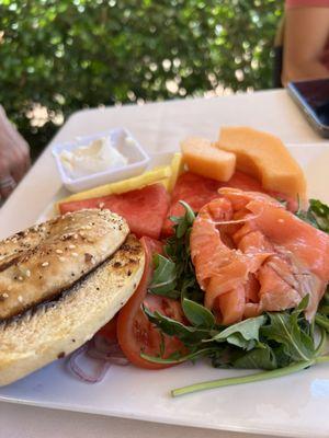 Salmon bagel