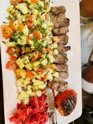 Steak and Shirazi Salad