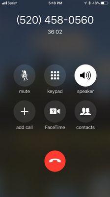 Called Tmobile for my dad. Girl representative put me on hold.... for 36 minutes!