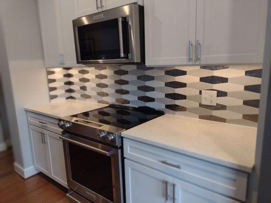 Backsplash installation