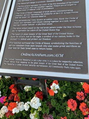 Memorial placard