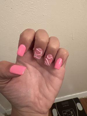 Gender reveal nails