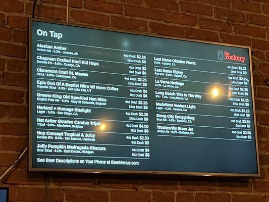 Tap and bottle lists. Pretty solid.