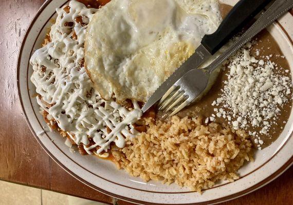 Chilaquiles- really spicy