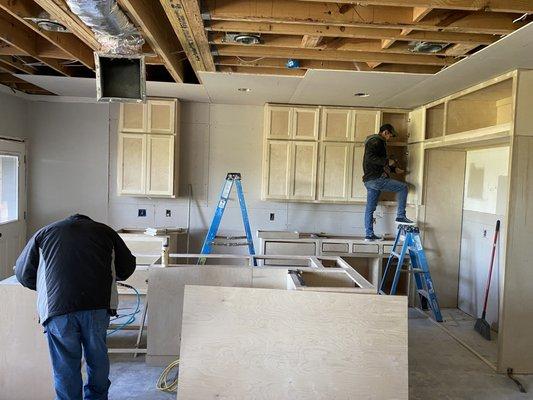 Kitchen remodel in process