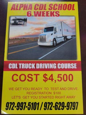 Alpha Medical Institute now offers CDL Truck driving Training