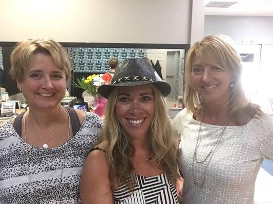 Jill with two beauties after she did their hair.