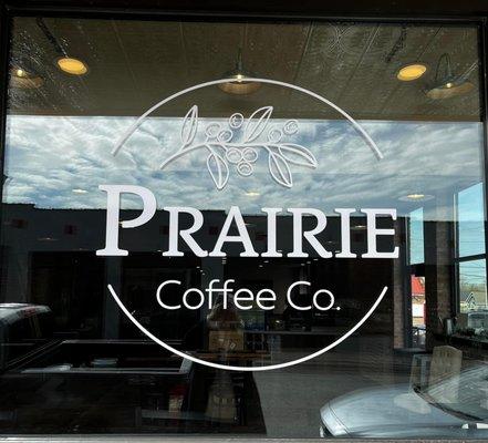 Prairie Coffee Co. logo on the front of Prairie Coffee Co.