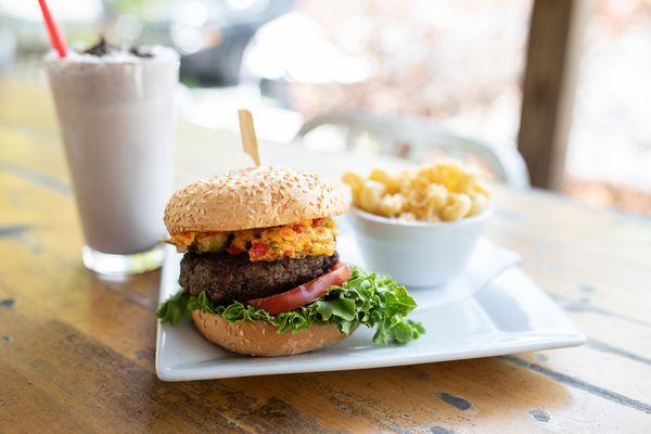 charleston burger and a milkshake