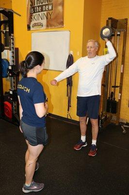 My personal trainer helps me stay strong and active, no matter my age. Here's to a lifetime of good health!