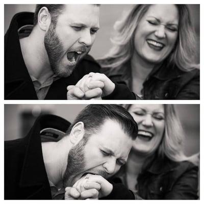 From Engagement shoot.  Absolutely LOVE these photos as they capture our relationship perfectly! SILLY!