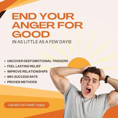 Struggling with anger can feel overwhelming, but it doesn't have to control your life anymore. ‍ Call today for a free consultation