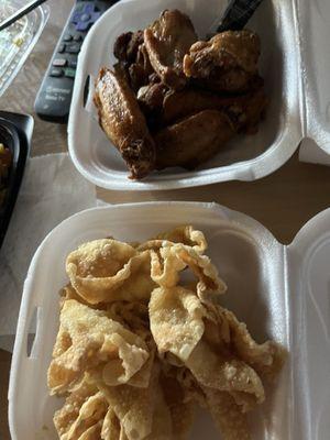 Crab Rangoon & Chicken Wings