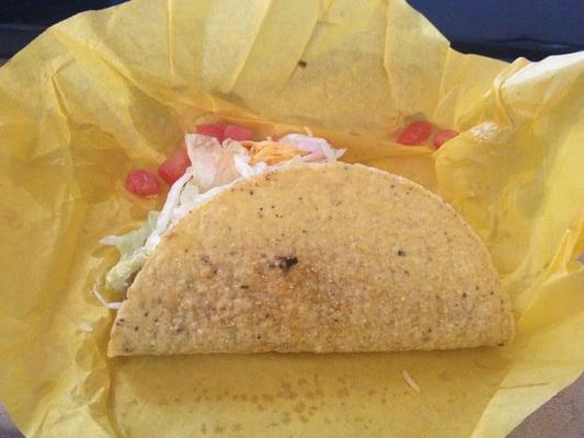 Fly right on taco after opening it. Dead fly. Seriously?