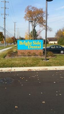 Entrance to Bright Side Dental from N Canton Center Road