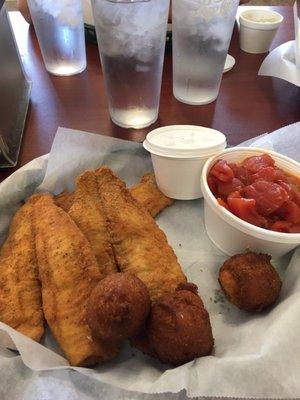 Fried flounder...