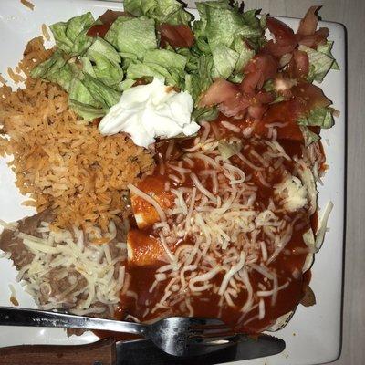 Chicken enchilada dinner