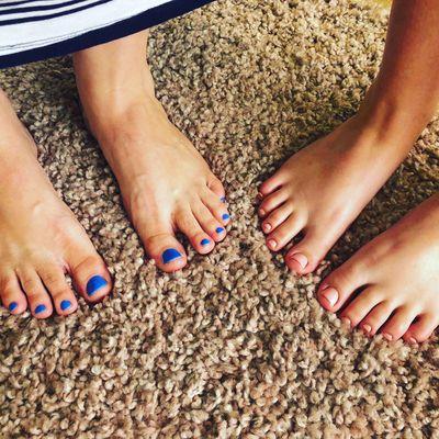 Mother daughter pedicures