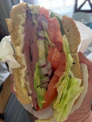 Pastrami Bagel Sandwich