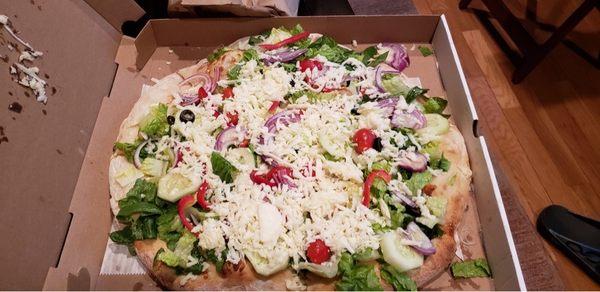 Salad Pizza.....soooooo good!