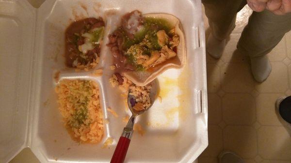 3 taco dinner. Oops! Ate most of it!