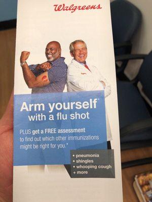 Flu shots and other immunizations are offered here