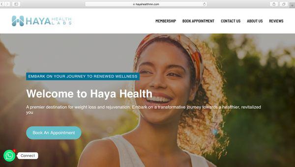 Haya Health MN website- Homepage