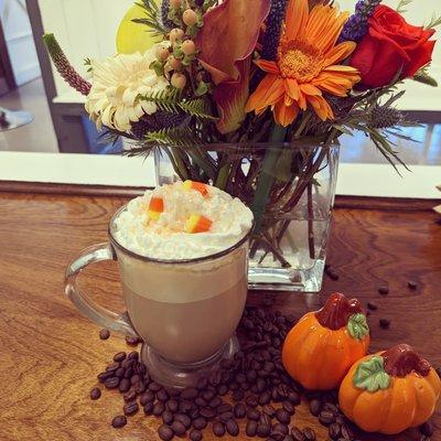 Candy Corn Lattes just in time for Spooky Season!