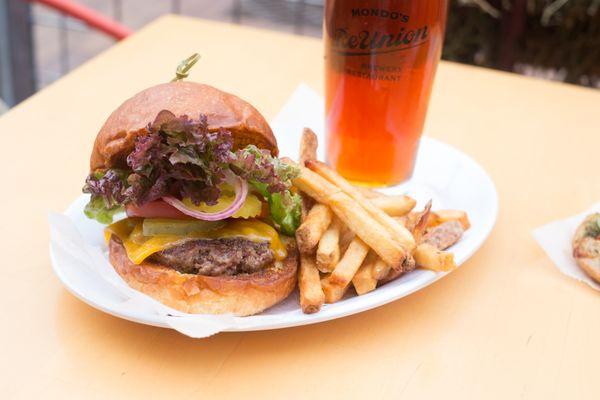 Burgers & Beer!; House ground beef, bakery buns, hand-cut fries and craft beer!