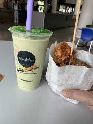 Lavender matcha + chicken