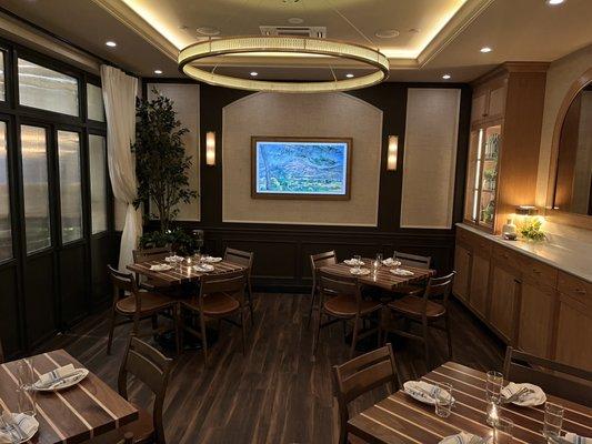 Private dining room at Pepp & Delores